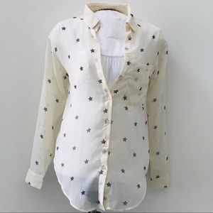 Garage chiffon button blouse